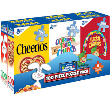 White Mountain White Mountain Mini Cereal Boxes Mini Puzzle 6 x 100pcs