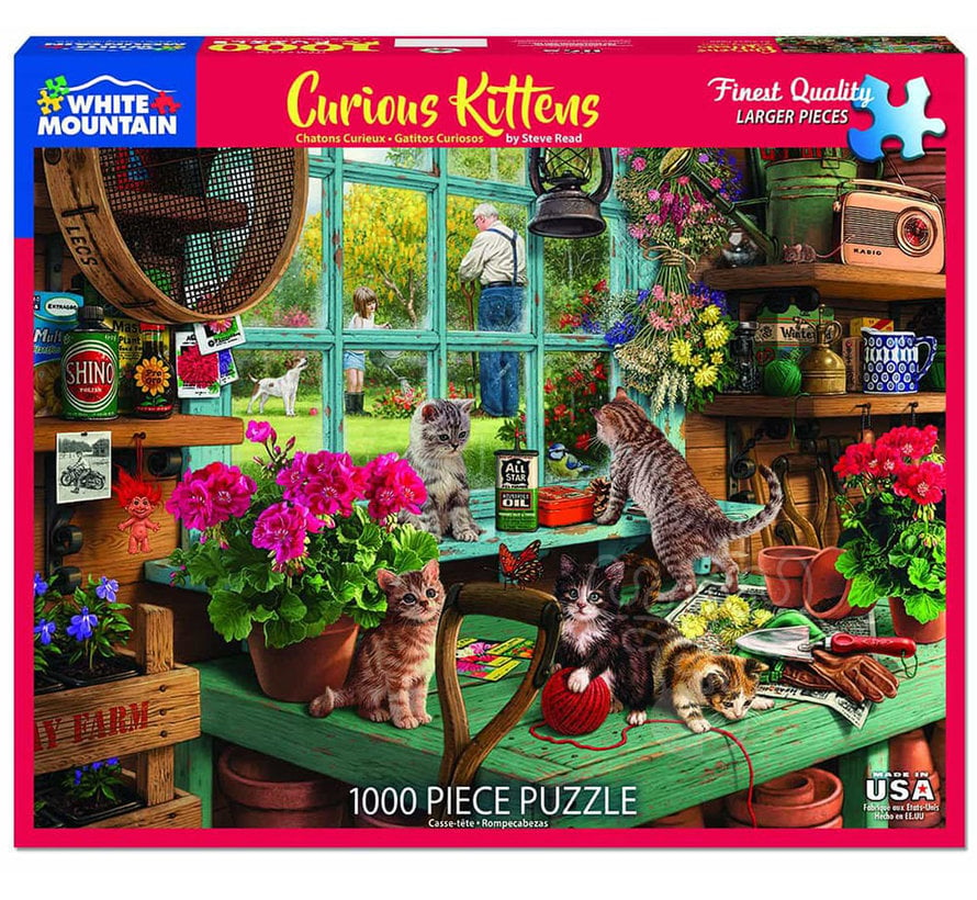White Mountain Curious Kittens Puzzle 1000pcs