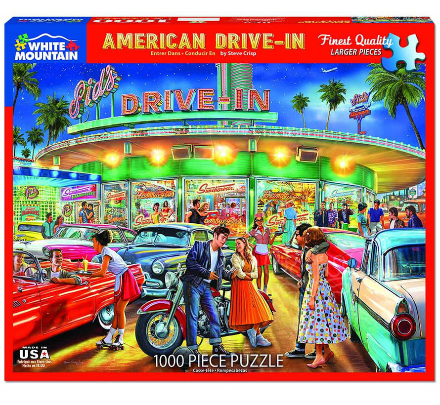 White Mountain American Drive-In Puzzle 1000pcs