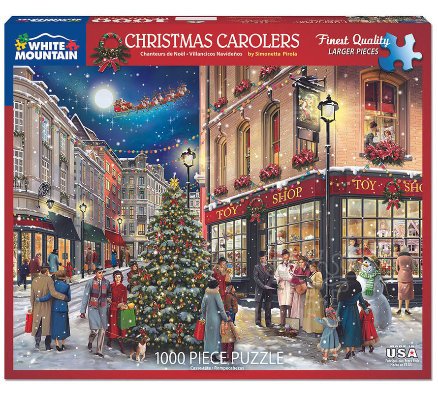 White Mountain Christmas Carolers Puzzle 1000pcs