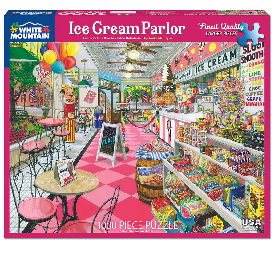 White Mountain Ice Cream Parlor Puzzle 1000pcs