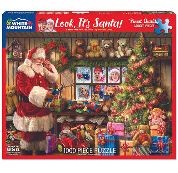 White Mountain White Mountain Look It's Santa Puzzle 1000pcs