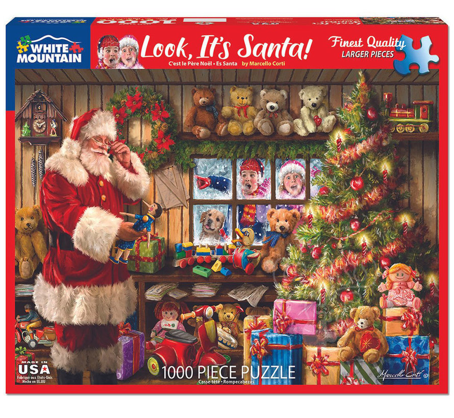 WMP Christmas White Mountain Look It's Santa Puzzle 1000pcs