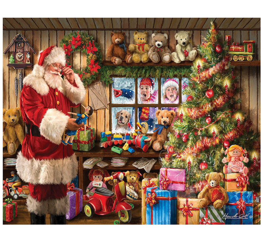 WMP Christmas White Mountain Look It's Santa Puzzle 1000pcs