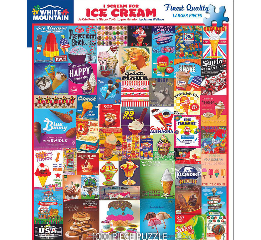 White Mountain I Scram For Ice Cream Puzzle 1000pcs