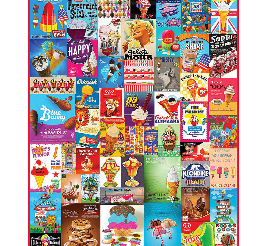 White Mountain I Scream For Ice Cream Puzzle 1000pcs