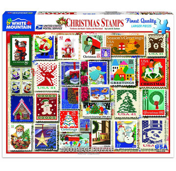 White Mountain WMP Christmas White Mountain Christmas Stamps Puzzle 1000pcs