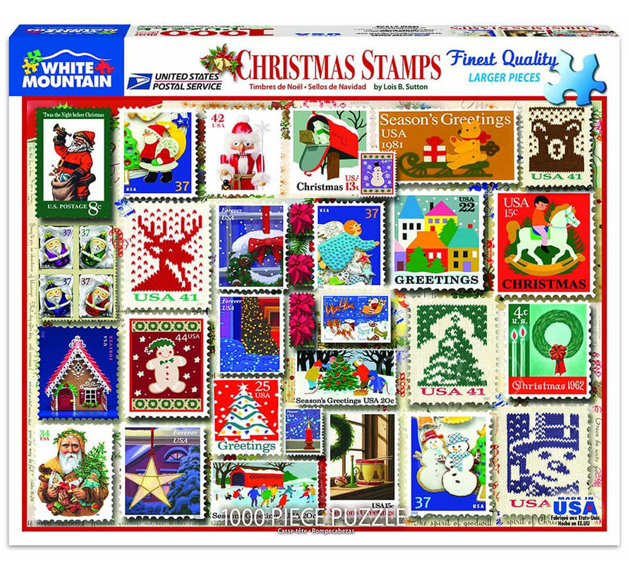 White Mountain Christmas Stamps Puzzle 1000pcs