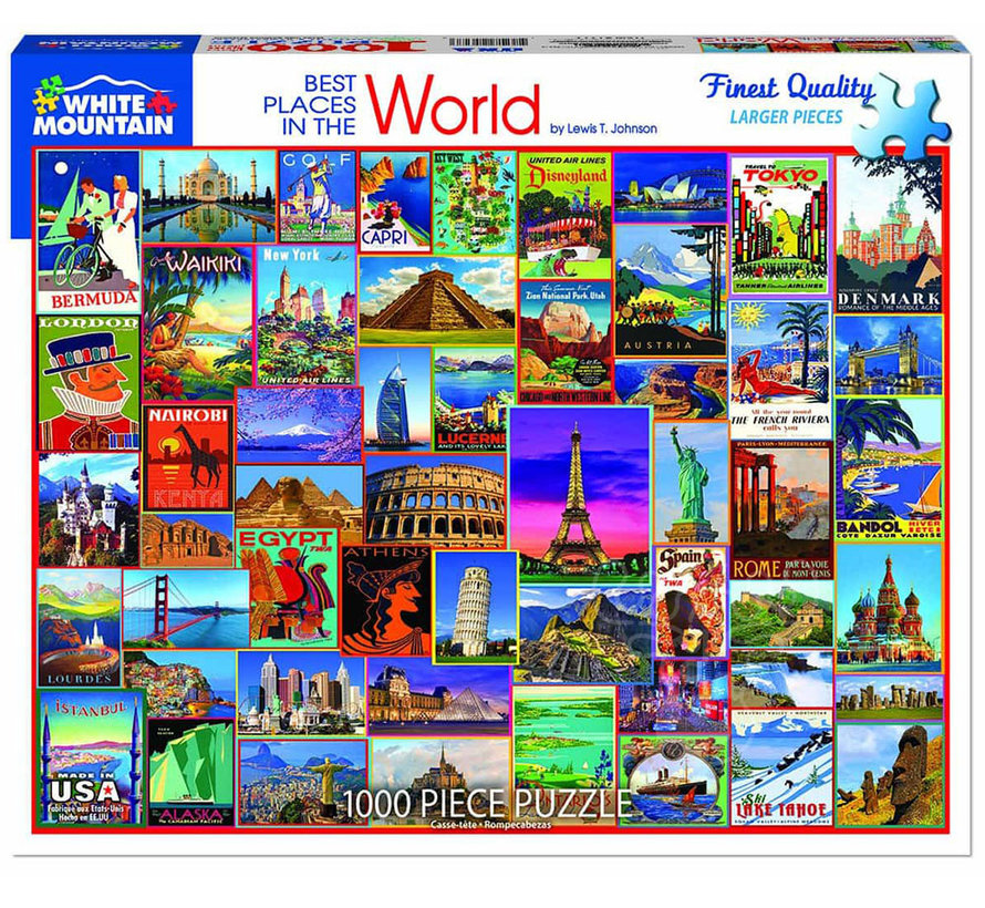 White Mountain Best Places in the World Puzzle 1000pcs RETIRED