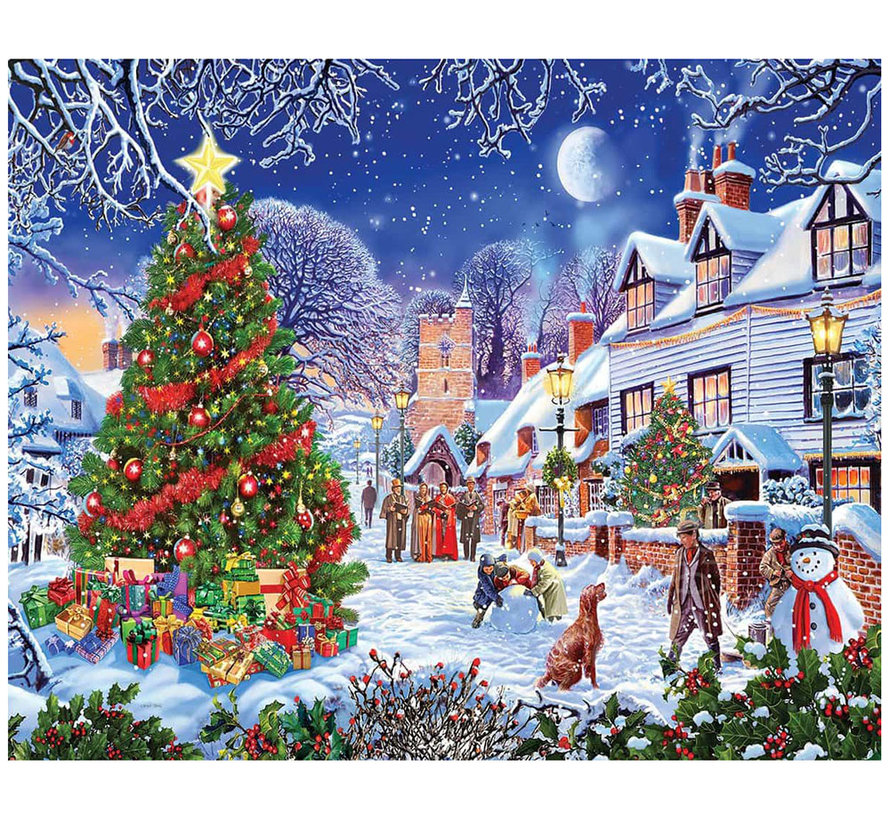 White Mountain Village Christmas Tree Puzzle 1000pcs