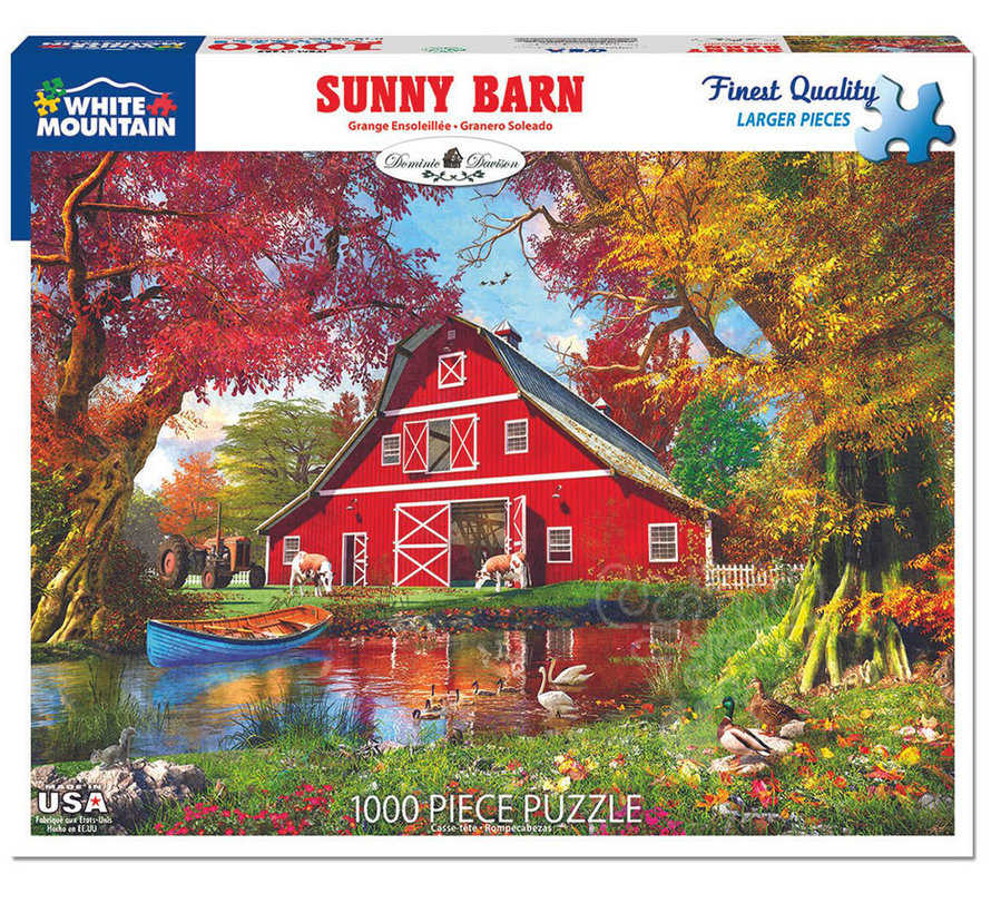 White Mountain Sunny Barn Puzzle 1000pcs