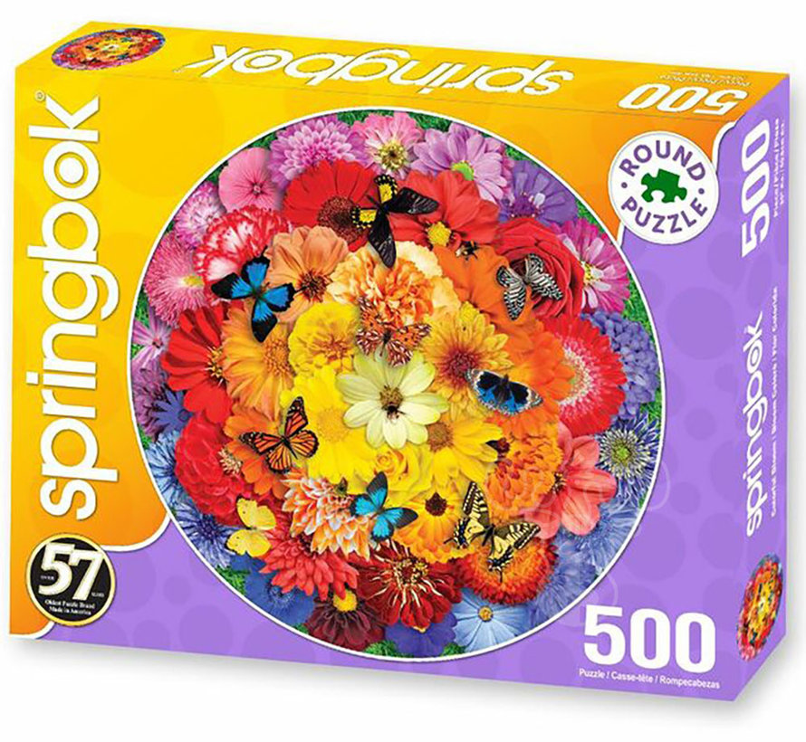 Springbok Colorful Bloom Round Puzzle 500pcs