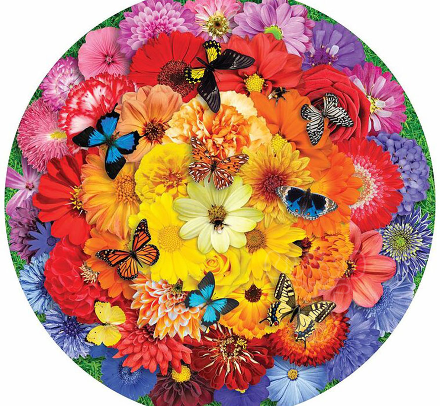 Springbok Colorful Bloom Round Puzzle 500pcs