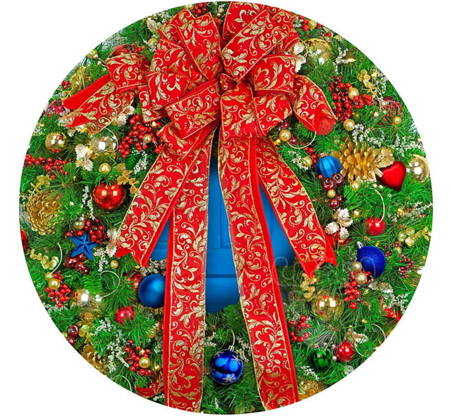 Springbok Holiday Wreath Round Puzzle 500pcs