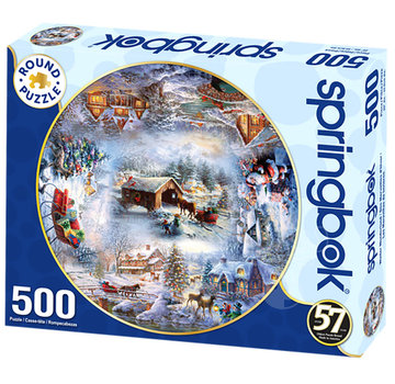 Springbok Springbok Winter Wonderland Round Puzzle 500pcs