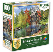 Springbok Majestic Fishing By the Mill Wooden Puzzle 1000pcs