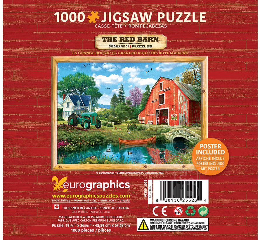 Eurographics The Red Barn Puzzle 1000pcs Tin RETIRED