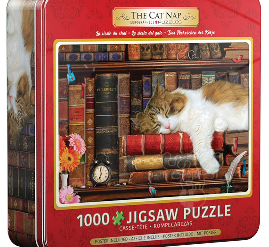 Eurographics The Cat Nap Puzzle 1000pcs in CollectibleTin RETIRED