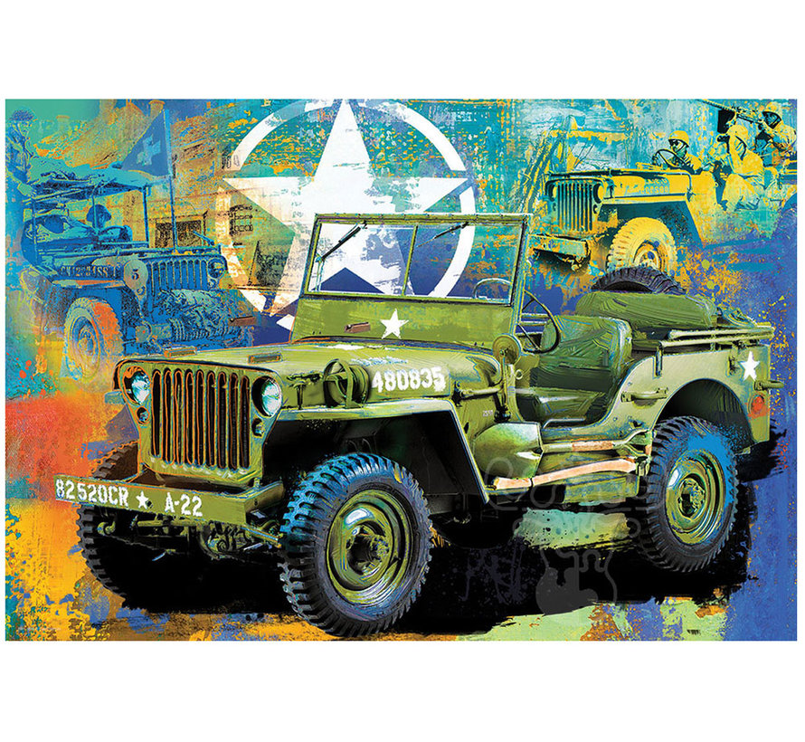 Eurographics Jeep® The Army Truck Puzzle 550pcs in a Military Jeep Shaped Tin