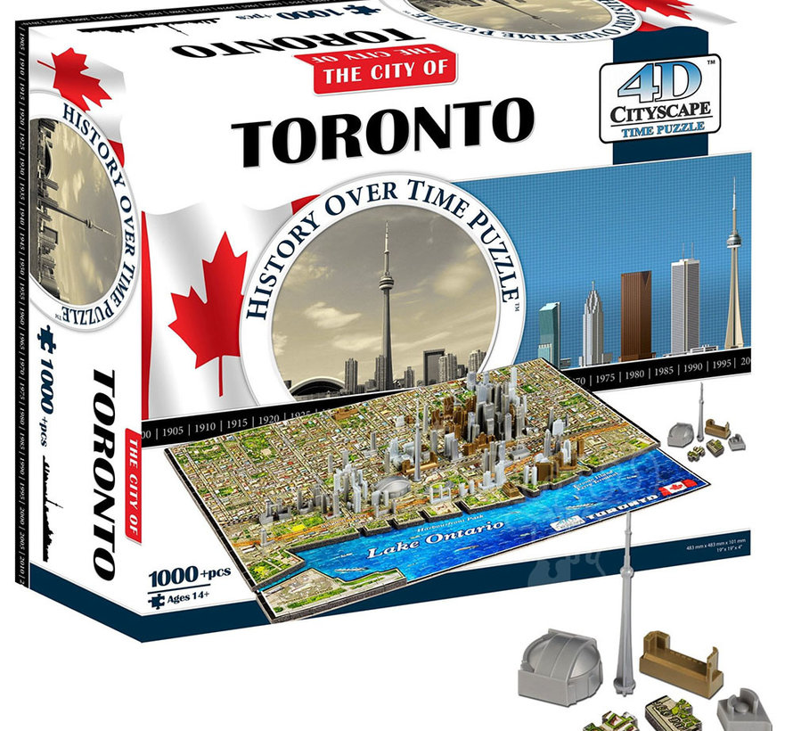 4D Puzz Cityscape Toronto Time 4D Puzzle 1000+pcs