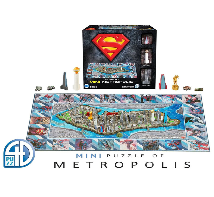 4D Puzz DC Mini Superman Metropolis City 4D Puzzle 833pcs