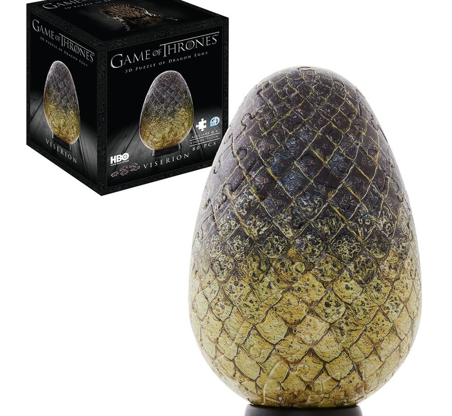 4D Puzz Game of Thrones Dragon Egg: Viserion 3D Puzzle 80pcs