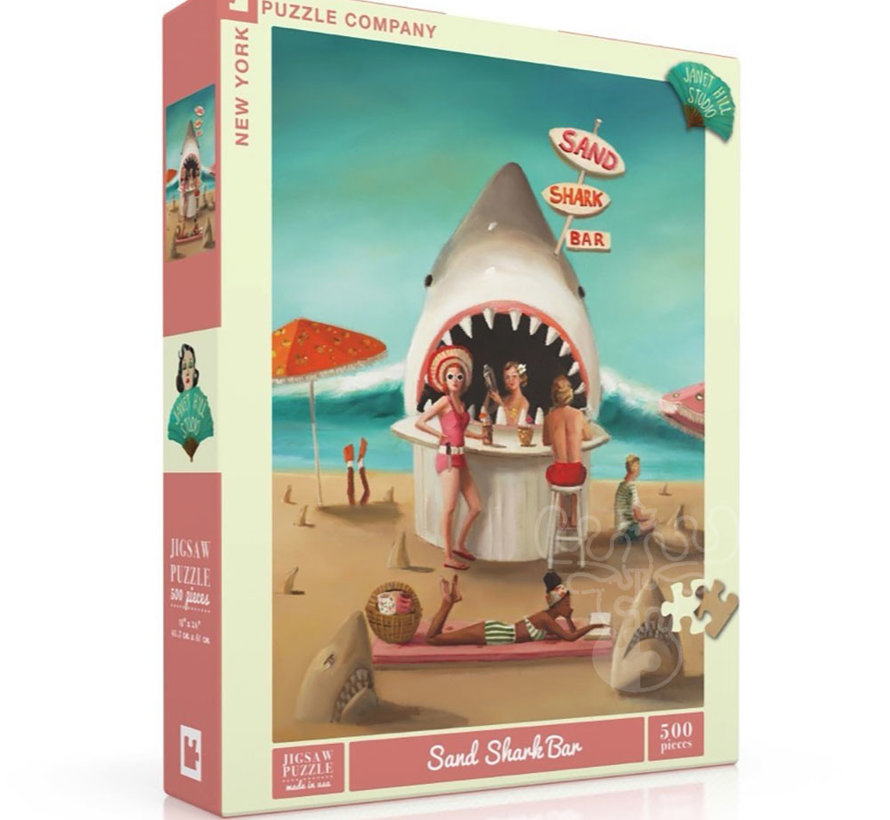 New York Puzzle Co. Janet Hill: Sand Shark Bar Puzzle 500pcs