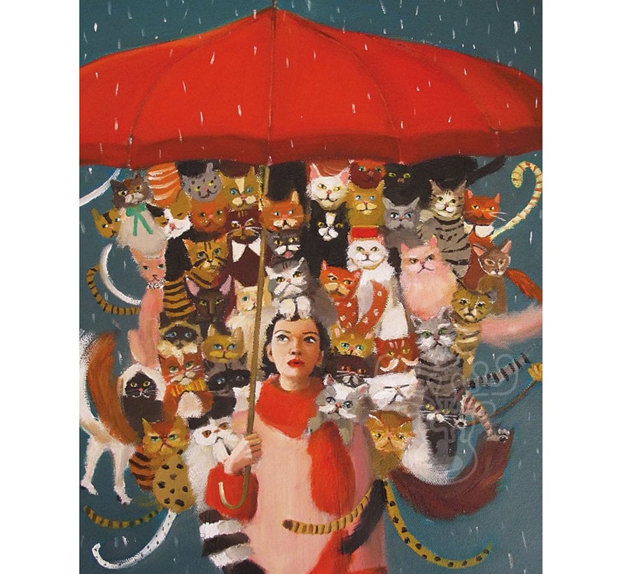 New York Puzzle Co. Janet Hill: The Cat Countess Puzzle 1000pcs