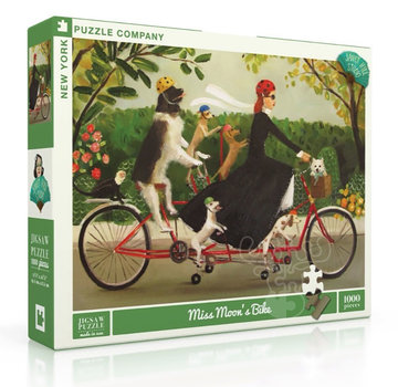 New York Puzzle Company New York Puzzle Co. Janet Hill: Miss Moon's Bike Puzzle 1000pcs