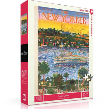 New York Puzzle Company New York Puzzle Co. The New Yorker: Sunset Cruise Puzzle 1000pcs
