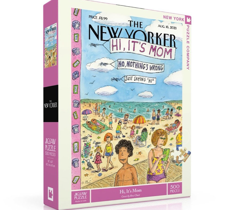 New York Puzzle Co. The New Yorker: Hi, It's Mom Puzzle 500pcs