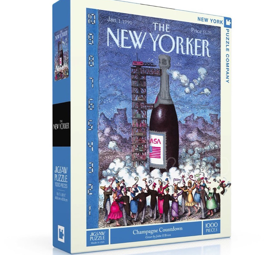 New York Puzzle Co. The New Yorker: Champagne Countdown Puzzle 1000pcs