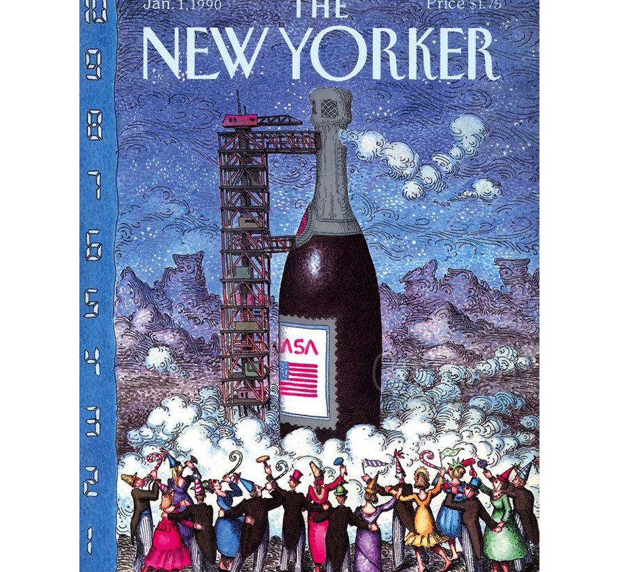 New York Puzzle Co. The New Yorker: Champagne Countdown Puzzle 1000pcs