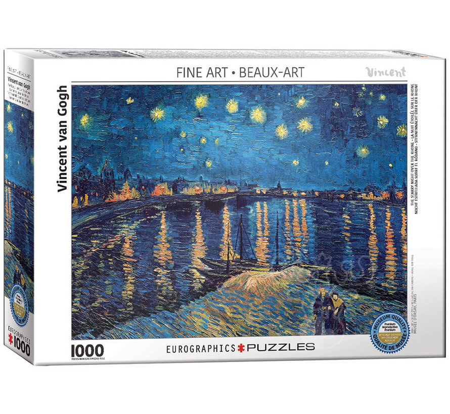 Eurographics Fine Art van Gogh: The Starry Night Over The Rhone Puzzle 1000pcs