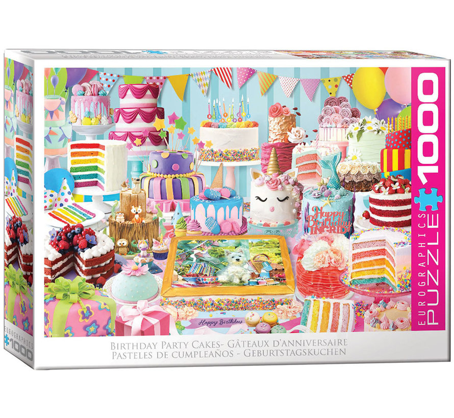 Eurographics Birthday Party Cakes - Sweet Collection Puzzle 1000pcs