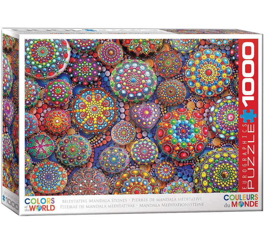Eurographics Colors of the World: Meditative Mandala Stones Puzzle 1000pcs