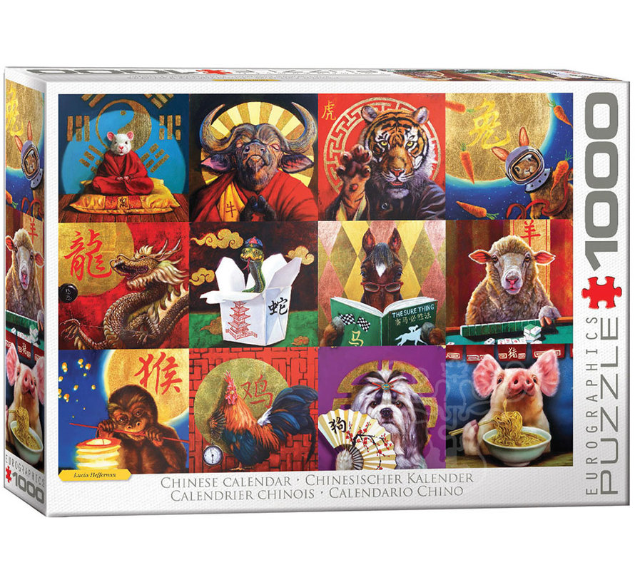 Eurographics Artist Label Heffernan: Chinese Calendar Puzzle 1000pcs