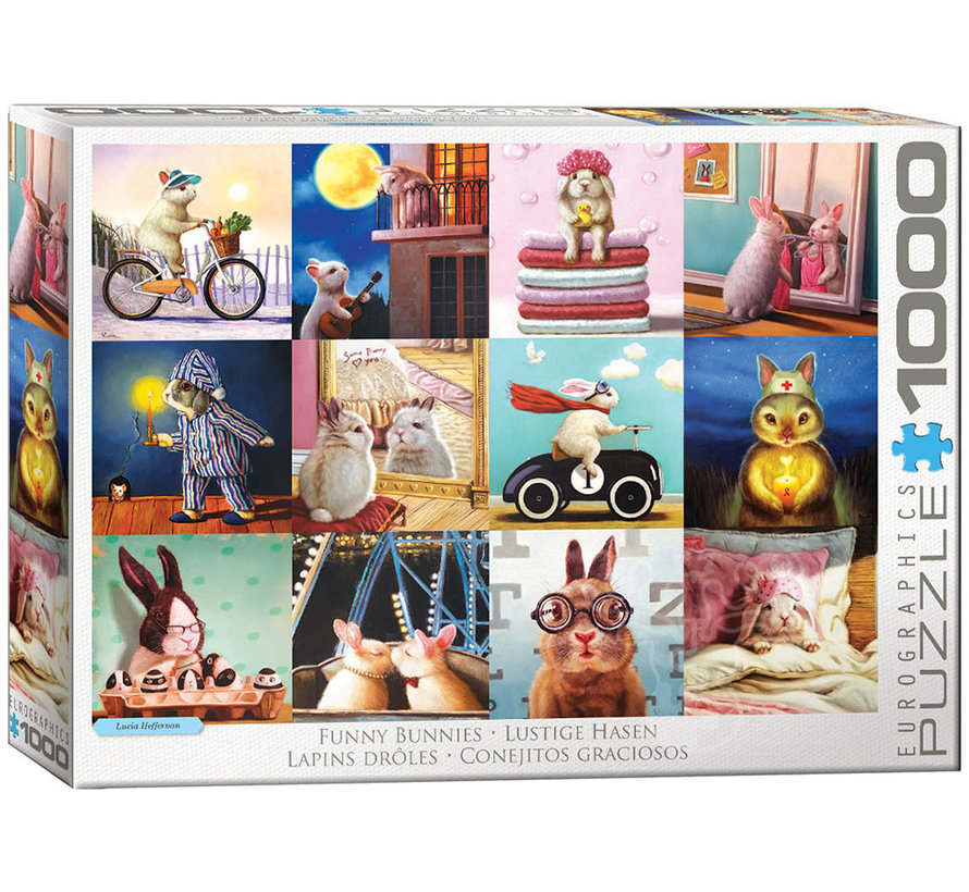 Eurographics Artist Label Heffernan: Funny Bunnies Puzzle 1000pcs