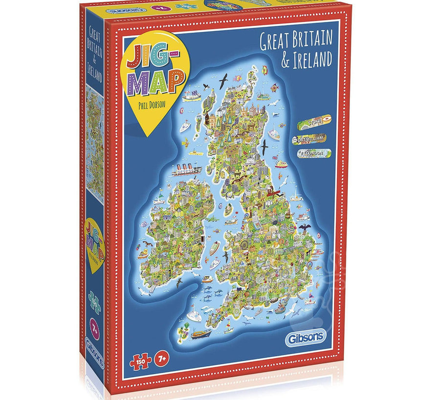 Gibsons Great Britain & Ireland Puzzle 250pcs