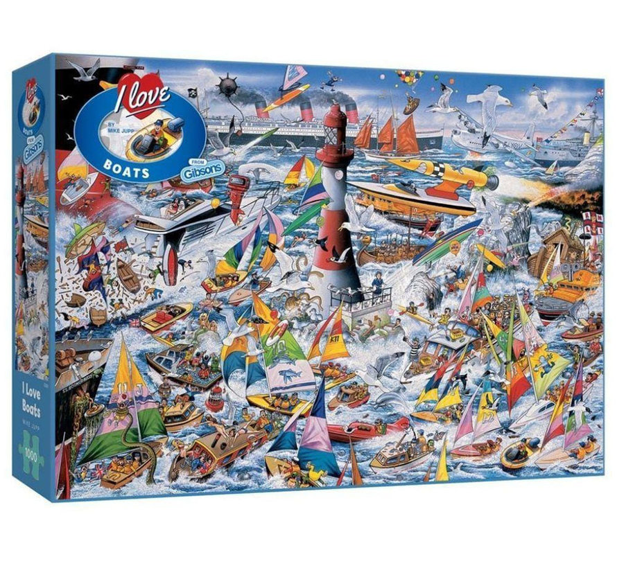 Gibsons I Love Boats Puzzle 1000pcs RETIRED