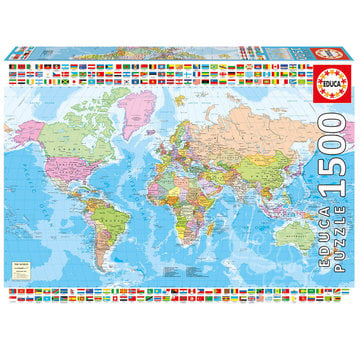 Educa Borras Educa Political World Map Puzzle 1500pcs