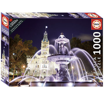 Educa Borras Educa Parliament Building and Fountain at Night,Quebec City Puzzle 1000pcs