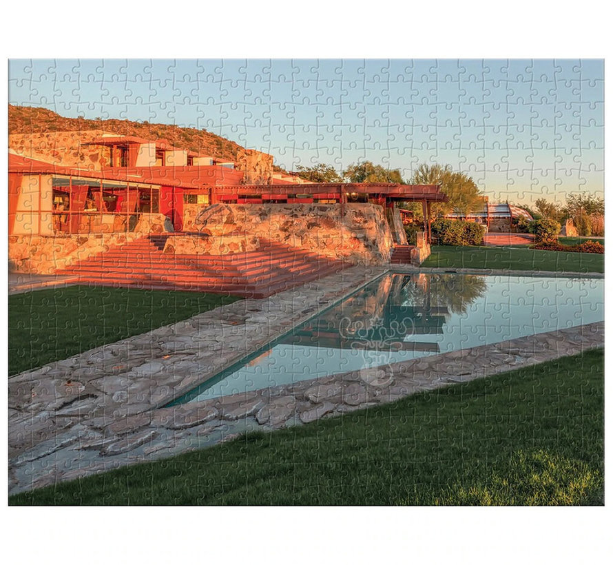 Galison Frank Lloyd Wright Taliesin and Taliesin West Double Sided Puzzle 500pcs
