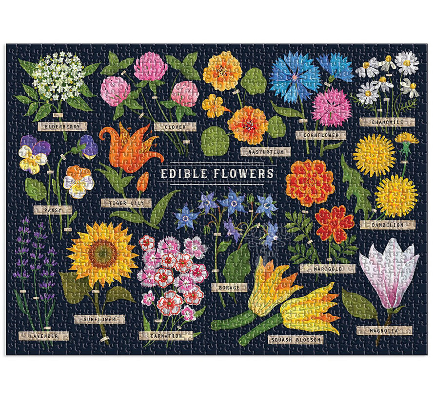 Galison Edible Flowers Puzzle 1000pcs