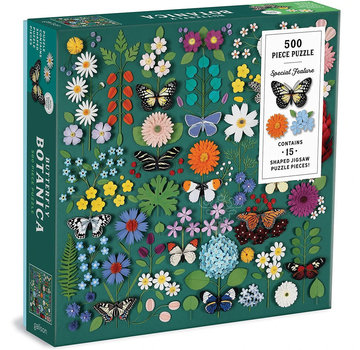 Galison Galison Butterfly Botanica Puzzle with Shaped Pieces 500pcs