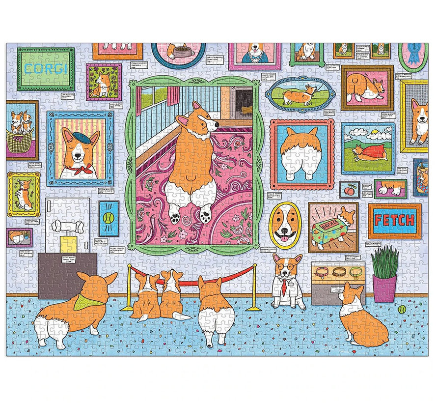 Galison Museum of the Corgi Puzzle 1000pcs