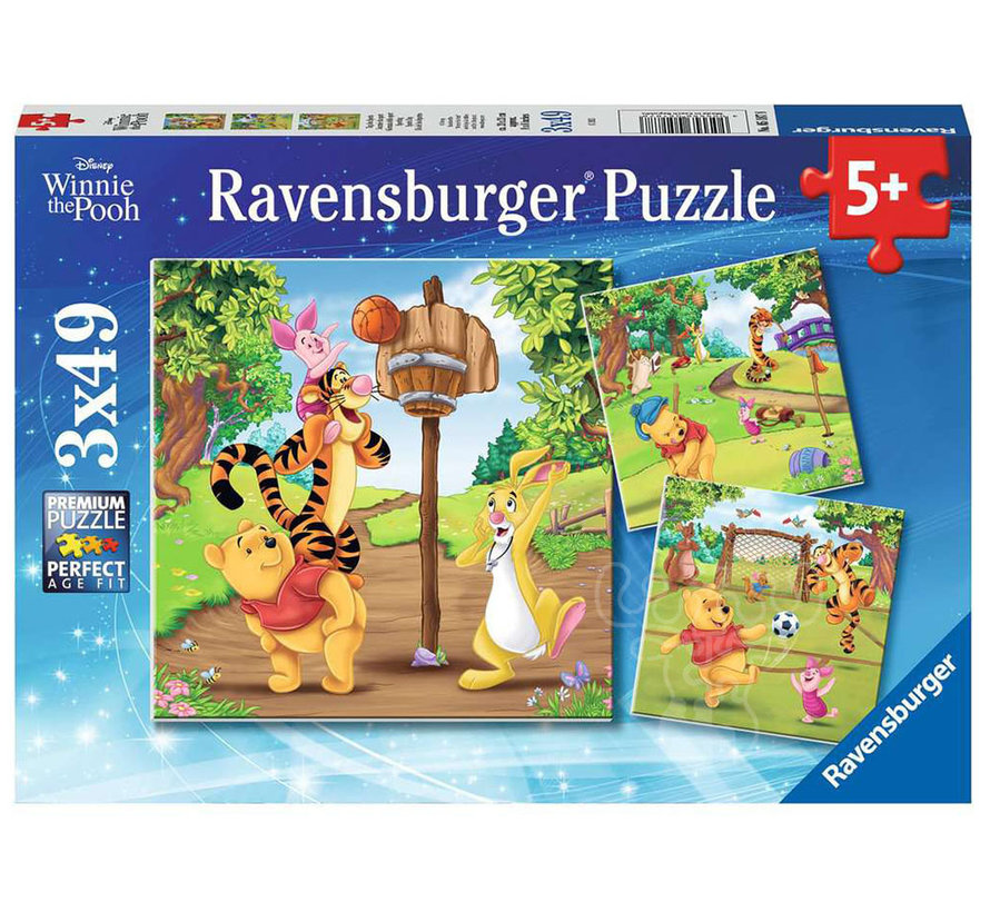 Ravensburger Disney Winnie the Pooh Sports Day Puzzle 3 x 49pcs