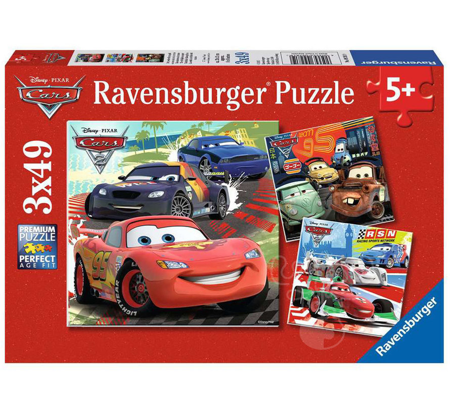 Ravensburger Disney Pixar Cars Worldwide Racing Fun Puzzle 3 x 49pcs