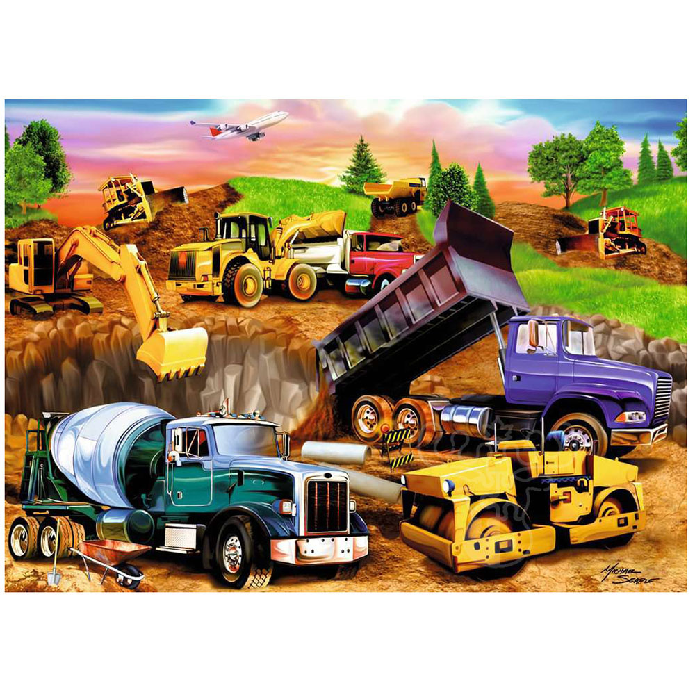 Construction Crowd 60pcs Puzzle Construction Crowd 60pcs Puzzle