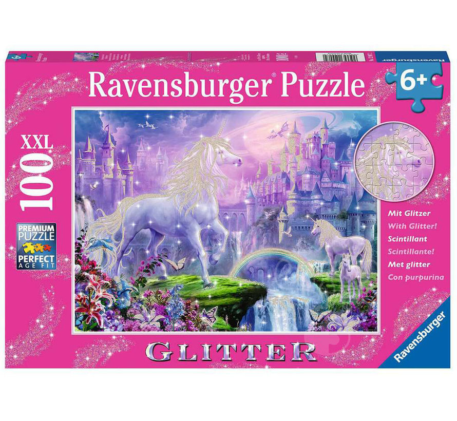 Ravensburger Unicorn Kingdom Glitter Puzzle 100pcs XXL